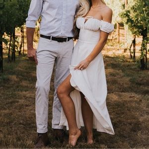 House of CB XS Tallulah puff sleeve midi dress